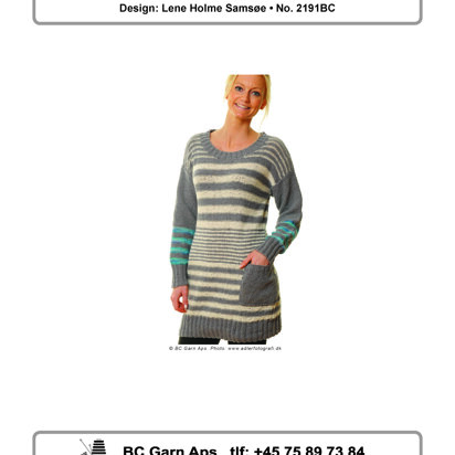 Striped Silk Dress in BC Garn Soft Silk & Soft Silk Handpaint - 2191BC - Downloadable PDF - knitting pattern