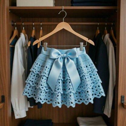 Skirt for girls with flights