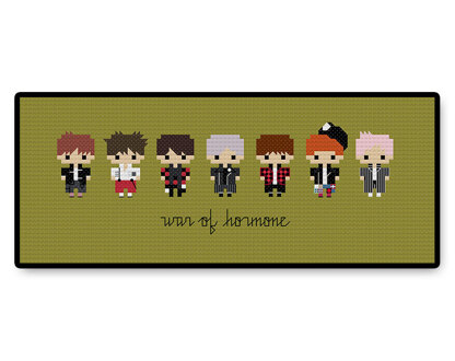 BTS War of Hormone Bite Size - PDF Cross Stitch Pattern