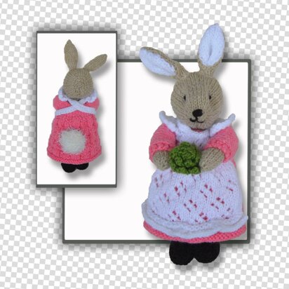 Beatrix Flufftail Bunny Rabbit Toy - knitting pattern