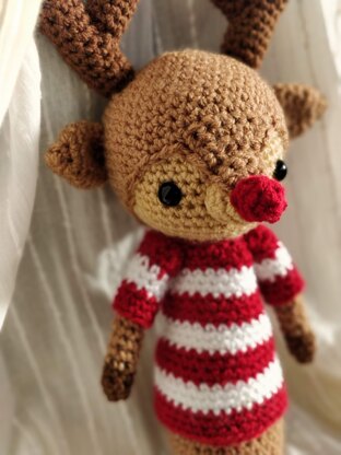 Renata and Rudolph Reindeer Doll Crochet Amigurumi Christmas