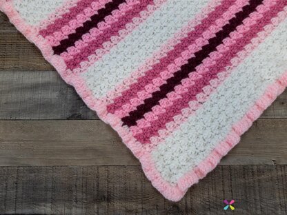 Sweet Pea Wattle Stitch Crochet Blanket