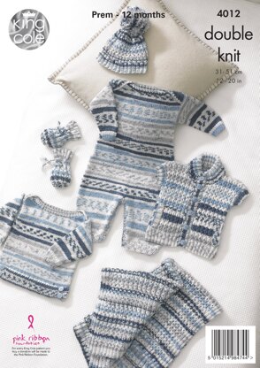 Baby Set in King Cole DK - 4012 - Downloadable PDF