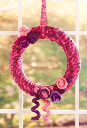 Glamorous Mom Wreath in Red Heart Boutique Ribbons - LW3654