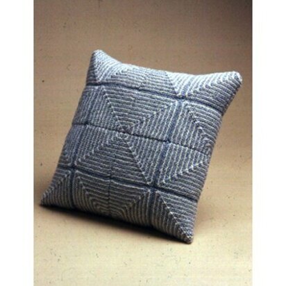 Large Pastel Squares Pillow in Patons Decor