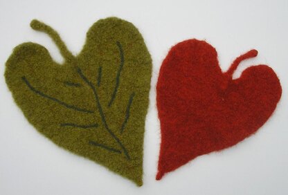 Felted Wool Leaves