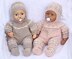 P76 Doll's Bodysuit, Bootees and Hat with Strap