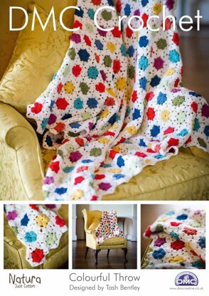 Colourful Throw in DMC Natura Just Cotton - 14894L/2