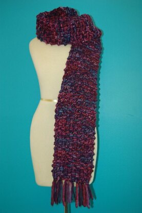 Chunky Seed Stitch Scarf