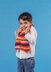 Super Striped Scarf - Free Knitting Pattern For Kids in Paintbox Yarns Chenille by Paintbox Yarns