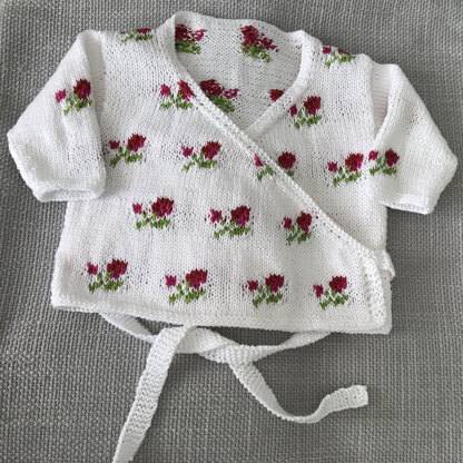 Rosebud Crossover in Debbie Bliss Eco Baby