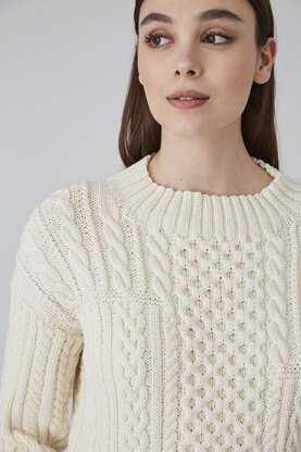 Crieff - Jumper Knitting Pattern for Women in Debbie Bliss Rialto DK - Downloadable PDF