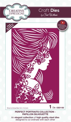 Creative Expressions Craft Dies By Sue Wilson - Perfect Portraits- Papillon Silhouette