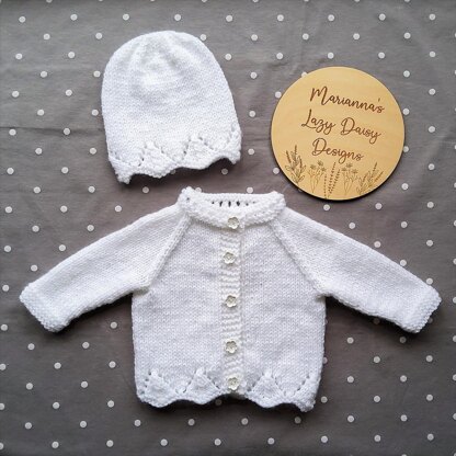 Annalisa Baby Cardigan Jacket and Hat