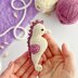 Seahorse crochet pattern keychain Amigurumi sea animal mini toy Car hanging Crochet bag charm