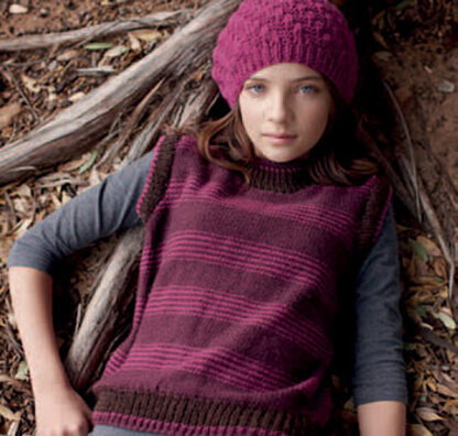 Megan Vest and Beret Hat in Ella Rae Superwash Classic - E18-07 - Downloadable PDF