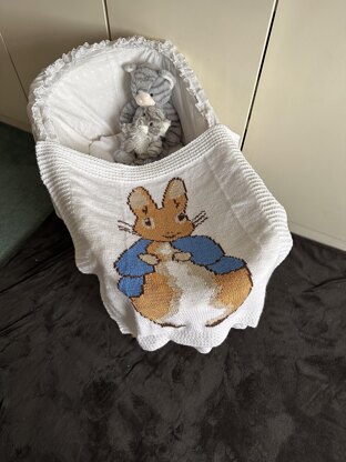 Peter Rabbit Baby Blanket Knitting pattern by Not Just Nanas Knit LoveCrafts