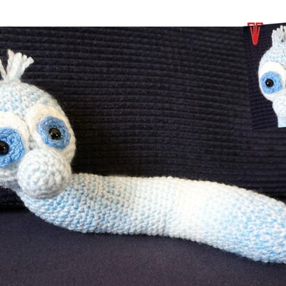 Amigurumi Häkelanleitung für den Wurm Flo (Wollreste)