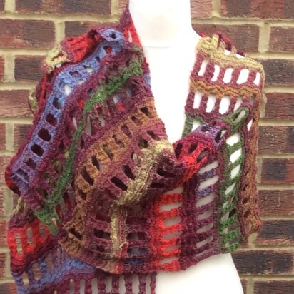 Easy Noro Ladder Shawl