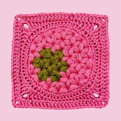 84 Flower Round Square motif