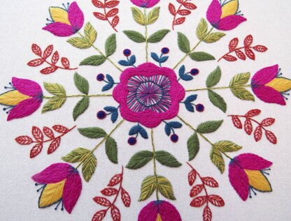 Stitchdoodles Floribunda! Floral Hand Embroidery Pattern