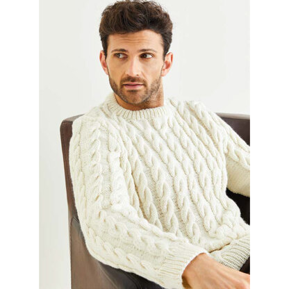 Sirdar 10586 Cabled Crew Neck PDF
