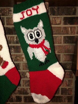 Owl Christmas Stocking