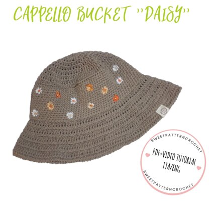 MODELLO UNCINETTO CAPPELLO BUCKET DAISY