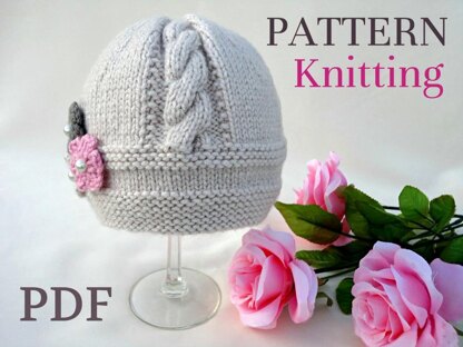 Knitting Pattern Baby Cap 0 - 12 months