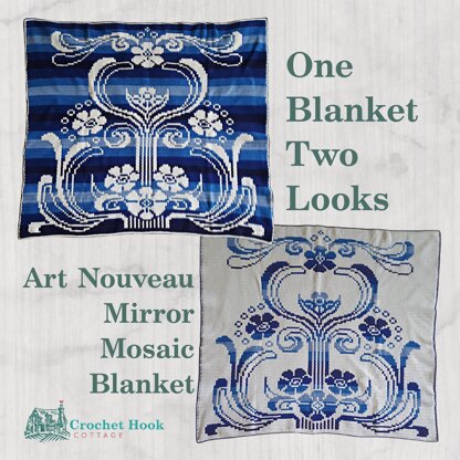 Art Nouveau Mirror Mosaic Blanket