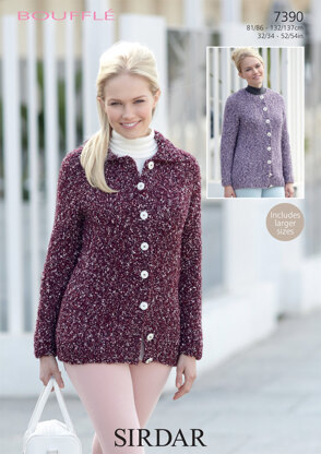 Cardigans in Sirdar Bouffle - 7390 - Downloadable PDF