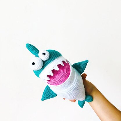 Crochet baby shark, Amigurumi shark, Baby shark