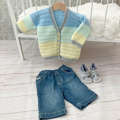 Baby Cardigan Crochet Pattern #497