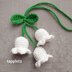 Lilly of the valley charm crochet