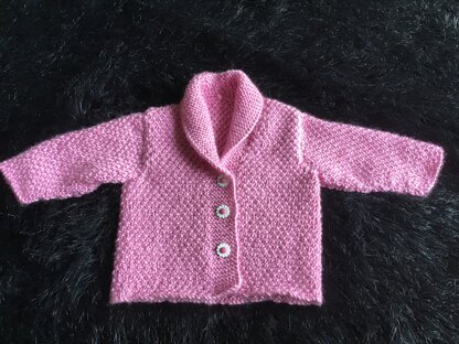 Versatile baby Cardigan or Vest with shawl collar P081