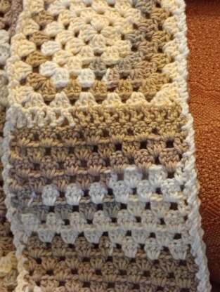 Granny Square Fingerless Gloves & Scarf Set