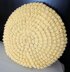 Bobble stitch round pillow