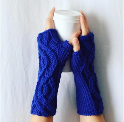 Winding Path Fingerless Gloves