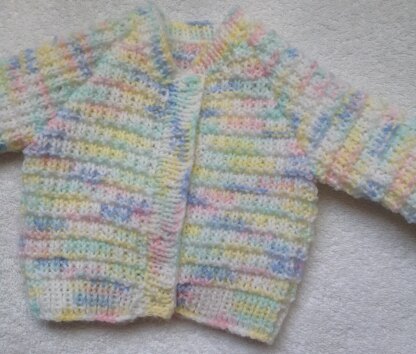 Rainbow colours baby cardigan