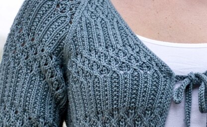 Lace and Rib Top in Cascade Yarns Venezia Worsted - W423 - Downloadable PDF