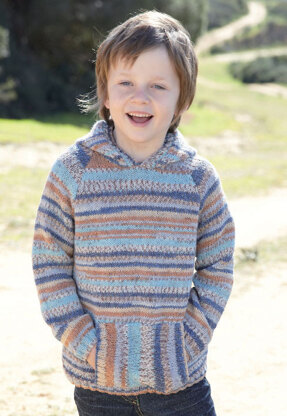 Child's Hooded Raglan Sweater in Sirdar Crofter DK - 2391 - Downloadable PDF