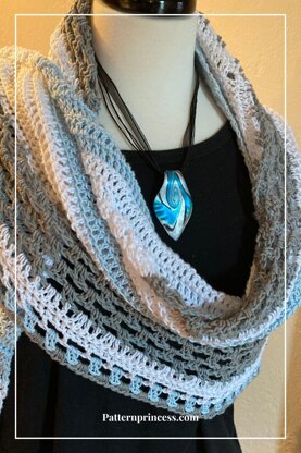 Beautiful Day Triangular Shawl Crochet Pattern