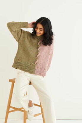 Sweater in Hayfield Bonus Chunky Tweed - 10341 - Downloadable PDF