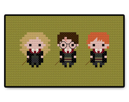 Wizard Trio Bite Size - PDF Cross Stitch Pattern