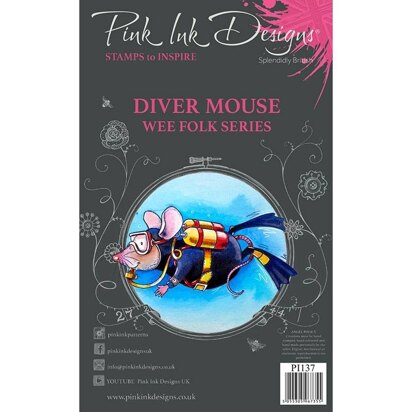 Pink Ink Designs Diver Mouse A7 Clear Stamp Set