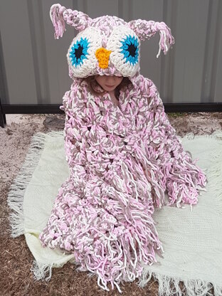 MJ's off the hook quick and bulky owl blanket
