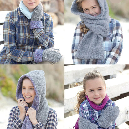 Mittens and Scarves in Sirdar Freya - 7155 - Downloadable PDF