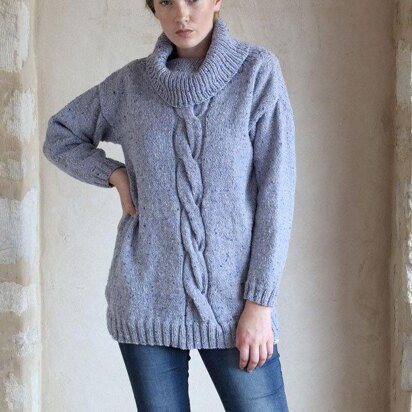 Corlears Cable Sweater in Lion Brand Wool Ease Thick & Quick