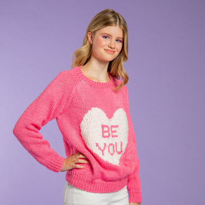 Be You Sweater - Free Knitting Pattern for Women in Paintbox Yarns Simply Chunky