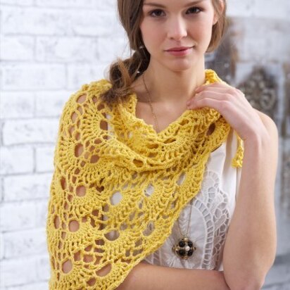 Yes Yes Shawl in Bernat Vickie Howell Cotton-ish